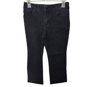 Chico's Embellished Bootcut Jeans Black Denim Size 0 Short